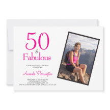 50 e Fabuloso Aniversário de 50 anos Rosa