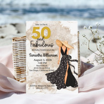 50 e Fabuloso Aniversário de Preto e Dourado