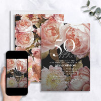 50 e Fabuloso Botânico Floral Rosa-Cor-de-Lente-Mo