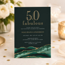 50 e Fabuloso Emerald Green Agate 50º aniversário