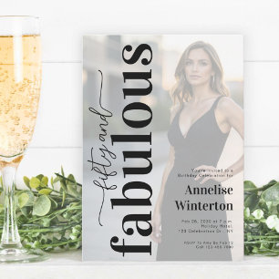 Convites 50 e Fabuloso Foto 50 Anos de Idade Festa de Anive