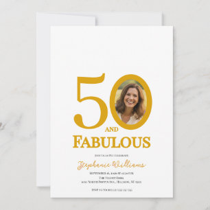 Convites 50 e Fabuloso Foto Aniversário de 50 anos