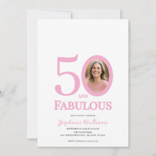 Convites 50 e Fabuloso Foto Aniversário de 50 anos