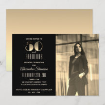 50 e Fabuloso Preto e Dourado Foto 50º Aniversário