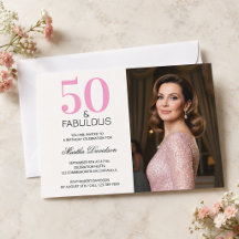 50 e Fabuloso Rosa Aniversário de 50 anos