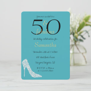 Convites 50 e Fabuloso Saltos de Diamante Água Aniversário