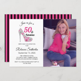Convites 50 e Festa de aniversário fabulosa