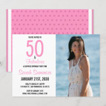 50 e Foto Rosa Fabulosa 50 - Aniversário