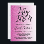 Convites 50 Fabulosas cinzas rosa-quente 50º aniversário<br><div class="desc">Comemore a fazer 50 anos de estilo com este design de aniversário de 40 anos de na moda em um fundo brilhante rosa quente, um convite de 50 anos chic que você pode simplesmente personalizar e enviar para a celebração da 50 festa de aniversário. As palavras cinquenta e fab são...</div>