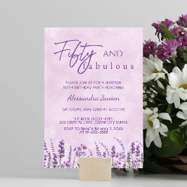 Convites 50 & Fabuloso 50º Aniversário de Flor Silvestre Ro