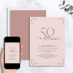 Convites 50 & Fabuloso Voz Rosa e Negra<br><div class="desc">É seu aniversário especial de 50 anos, e é hora de comemorar! Você quer jogar o melhor baluarte na cidade? Certifique-se de que comece com o maior estilo com este 50 e Fabuloso Convite de Aniversário Rosa e Negro. Certamente dará o tom para uma celebração glamourosa. Este belo convite apresenta...</div>