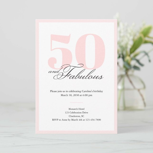 Convites 50 & Fabulous 50th Birthday Invitation (Criador carregado)