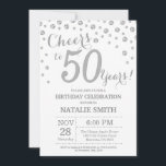 Convites 50.o Aniversário do Diamante Silver Glitter<br><div class="desc">50.º Convite de aniversário com o fundo de diamante de Silver Glitter. Prata Confetti. Aniversário Adulto. Homens ou Mulheres Aniversário. Para mais personalização,  clique no botão "Personalizar" e use nossa ferramenta de design para modificar este modelo.</div>