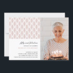 Convites 50 rosa e Fabulosa Art Deco Foto 50.º aniversário<br><div class="desc">Pode ser totalmente personalizado para atender às suas necessidades. © Gorjo Designs. Feito para você através da plataforma Zazzle. // Nota: a foto usada é apenas uma imagem marcadora. Você precisará substituir por sua própria foto antes de solicitar/imprimir. Se precisar de ajuda com isso, por favor, entre em contato comigo....</div>