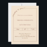 Convites 50th birthday champagne gold<br><div class="desc">Celebrate a milestone in style with this elegant 50th birthday invitation in soft champagne tones. Designed for a sophisticated and memorable celebration, this invitation features a clean, modern layout with a delicate script detail and subtle heart accent for a feminine and timeless touch. Perfect for women celebrating their 50th birthday,...</div>