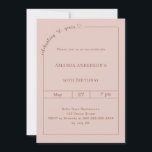 Convites 50th birthday dusty blush pink simple modern<br><div class="desc">Celebrate a milestone in style with this elegant 50th birthday invitation in dusty blush pink. Designed for a sophisticated and memorable celebration, this invitation features a clean, modern layout with a delicate script detail and subtle heart accent for a feminine and timeless touch. Perfect for women celebrating their 50th birthday,...</div>
