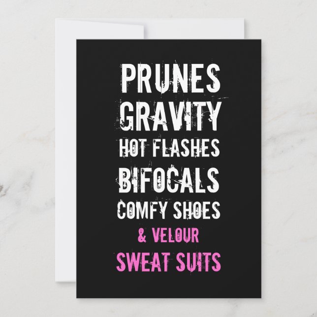 Convites 50th festa de aniversário - engraçada para ela (Frente)