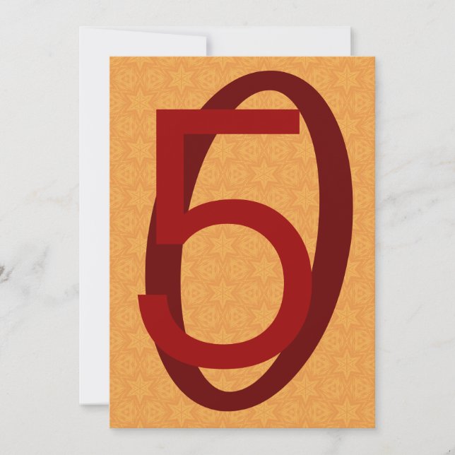 Convites 50th Grandes números ouro do aniversário e Sienna (Frente)