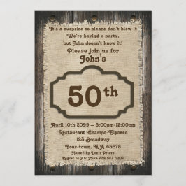 Convites 50th, homem do aniversário, homem de partido,