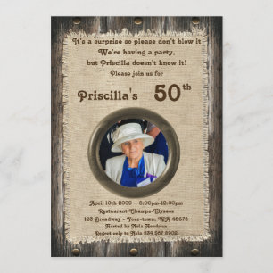 Convites 50th, mulher da festa de aniversário, alguma