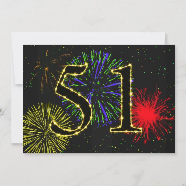 Convites 51festa de aniversário convidada (Frente)