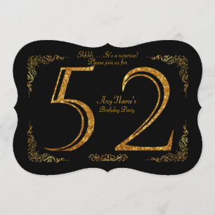 Convites 52º,Festa de aniversário 52º,excelente Gatsby,p