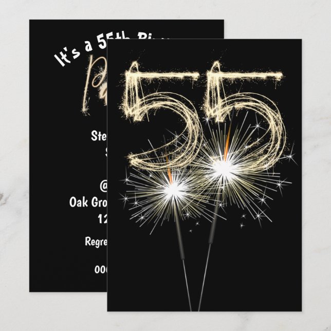 Convites 55.a Festa de aniversário de reposição (Frente/Verso)