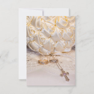 Convites 5807-Bouquet com Anéis e Cruz