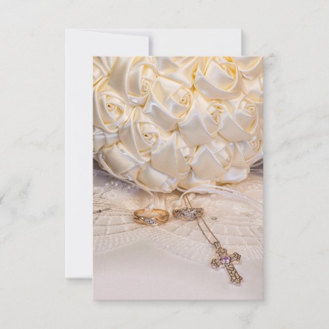 Convites 5807-Buquê com Anéis e Cruz (Frente)
