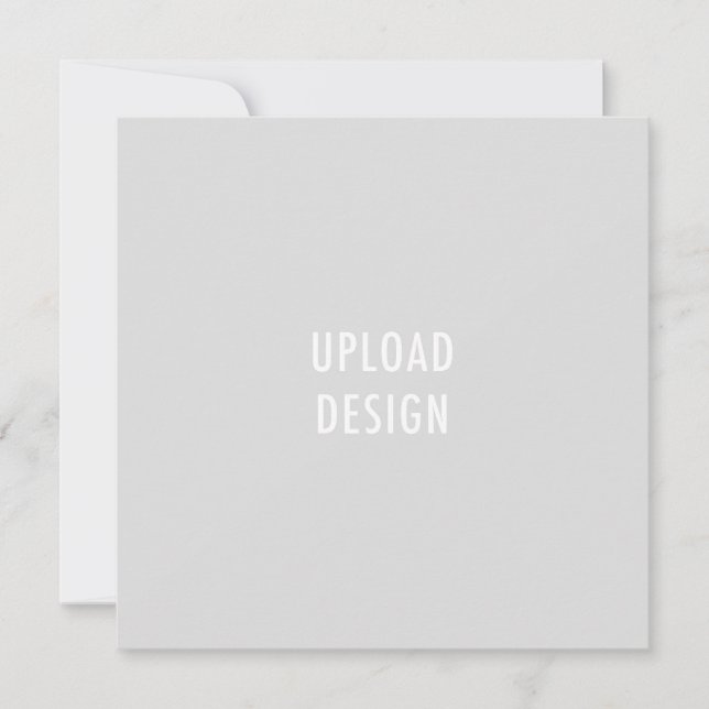 Convites 5.25 Placa Plano Quadrada Carregue seu Design (Frente)