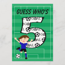 5 Birthday Blue e Black Soccer Goal v2