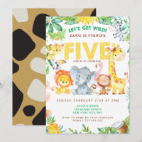 5 Birthday Jungle Safari Boy Party Zoo