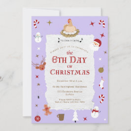 Convites 5 Bonito Dia de Natal Seis Festa Gansos-A Lay