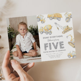 Convites 5 de construção de Festa de aniversário 5