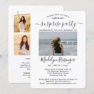 Convites 5 Fotos de Desfile de Festa de aniversário Surpre