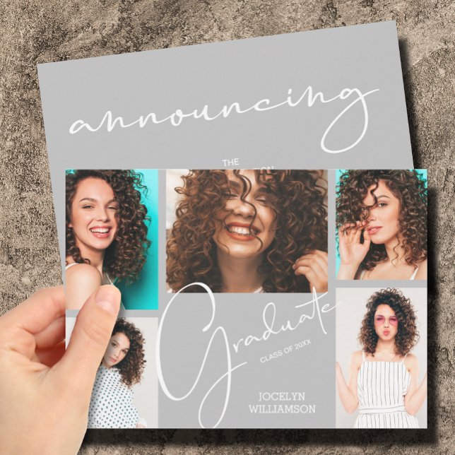 Convites 5 Graduação de Cinzas de Foto (Criador carregado)