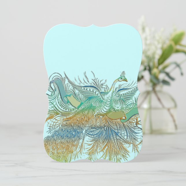 Convites 5 x 7 aves de aves de capoeira de safra (Em pé/Frente)