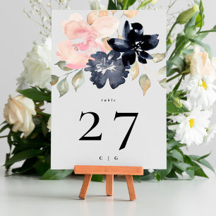 Convites 5 x 7 Números de Tabela de Casamento Florais de Ma