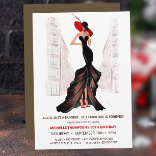 Convites 5O E FABULOSO Aniversário DAS MULHERES ELEGANTES