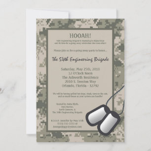 Convites 5x7 que vai afastado impressão da ACU de Camo do