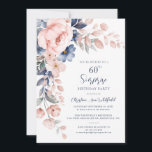 Convites 60ª Festa de aniversário cor-de-rosa<br><div class="desc">Celebre o marco de 60 com graça, elegância e estilo com nossos 60 convites de festas de aniversários personalizados! Projetados especificamente para esta ocasião monumental, nossos convites misturam a beleza da natureza com o elegante charme da moda contemporânea. Nossos 60º convites de festas de aniversários personalizados são mais do que...</div>