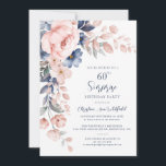 Convites 60ª Festa de aniversário cor-de-rosa<br><div class="desc">Celebre o marco de 60 com graça, elegância e estilo com nossos 60 convites de festas de aniversários personalizados! Projetados especificamente para esta ocasião monumental, nossos convites misturam a beleza da natureza com o elegante charme da moda contemporânea. Nossos 60º convites de festas de aniversários personalizados são mais do que...</div>