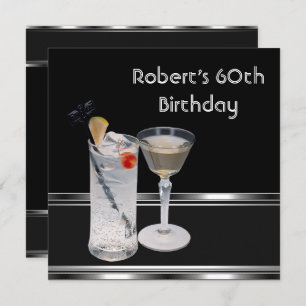 Convites 60ª Festa de aniversário de Prata Negra