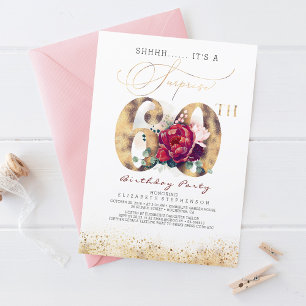 Convites 60ª Festa de aniversário surpresa Dourada e Borg