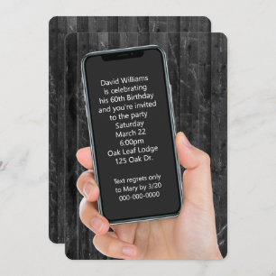 Convites 60ª Mensagem de Texto de Festa de aniversário