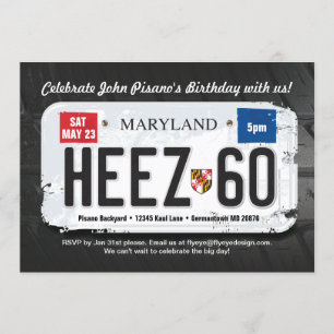 Convites 60º Aniversário da Cara Maryland