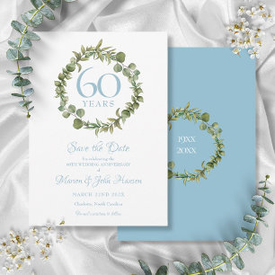 Convites 60º aniversário de casamento Salvar a data Garla