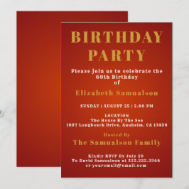 Convites 60º aniversário Definição de padrões Festa de aniv