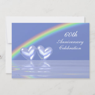 Convites 60º Aniversário Diamond Hearts