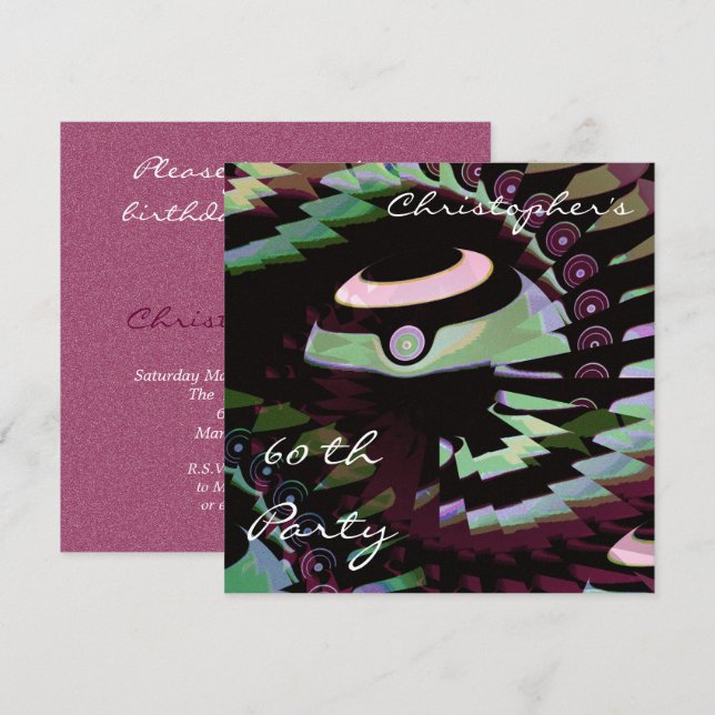 Convites 60º Aniversário do Bowls (Frente/Verso)